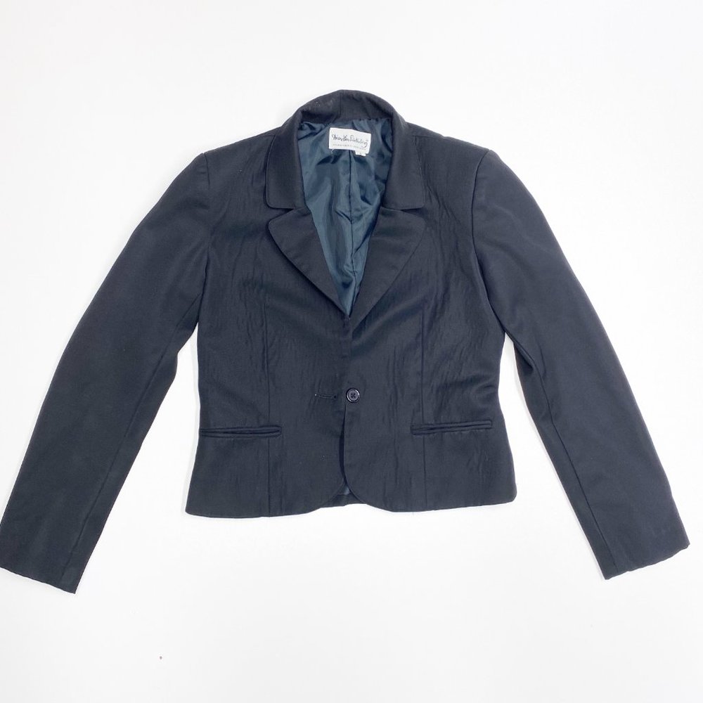 Diane Von Furstenberg Black Cropped Blazer 4